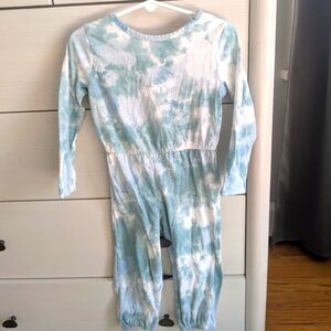 Old Navy Blue and White Tie-Dye Jumpsuit, 3T